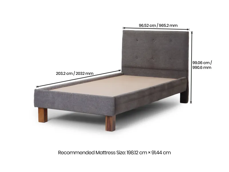 Premium Soho Upholstered Single Bed